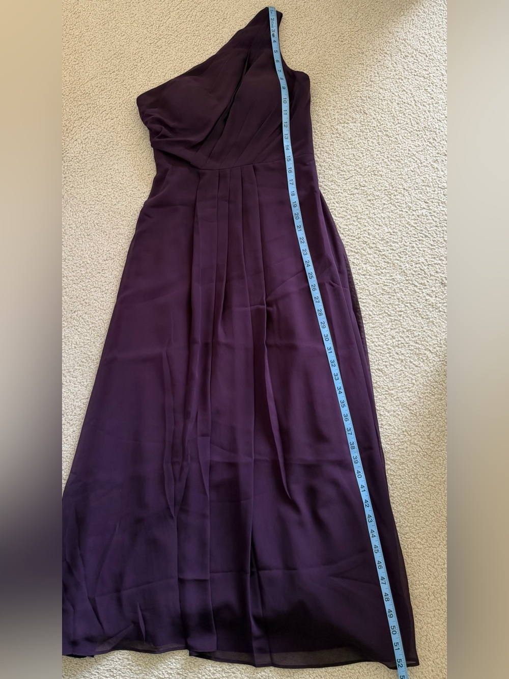 Elegant One-Shoulder Purple Bridesmaid Dress - Picture 6 of 7